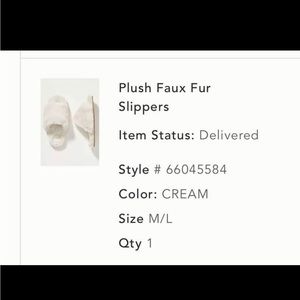 Anthropologie Plush Faux Fur Slippers
